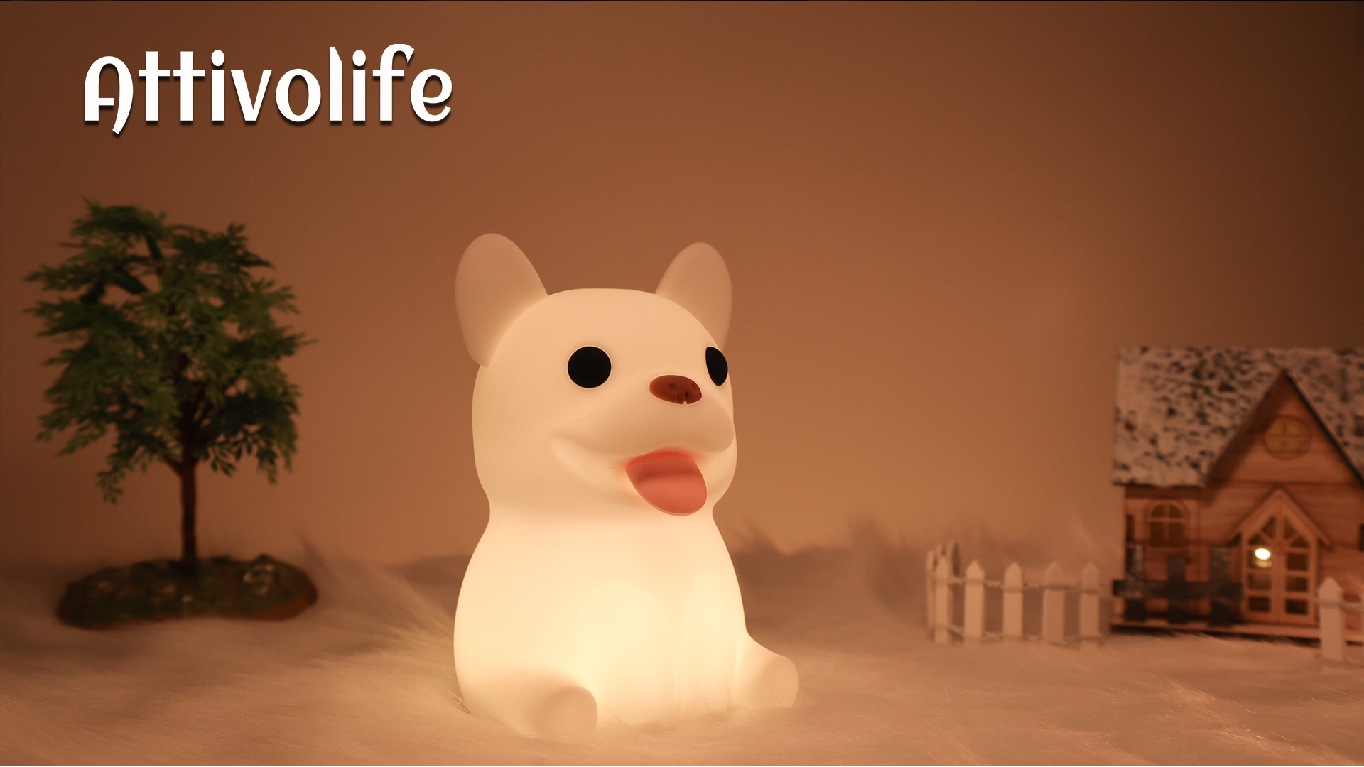 Amazon.com: Attivolife Funny Dog Night Light, Puppy Bulldog Animal